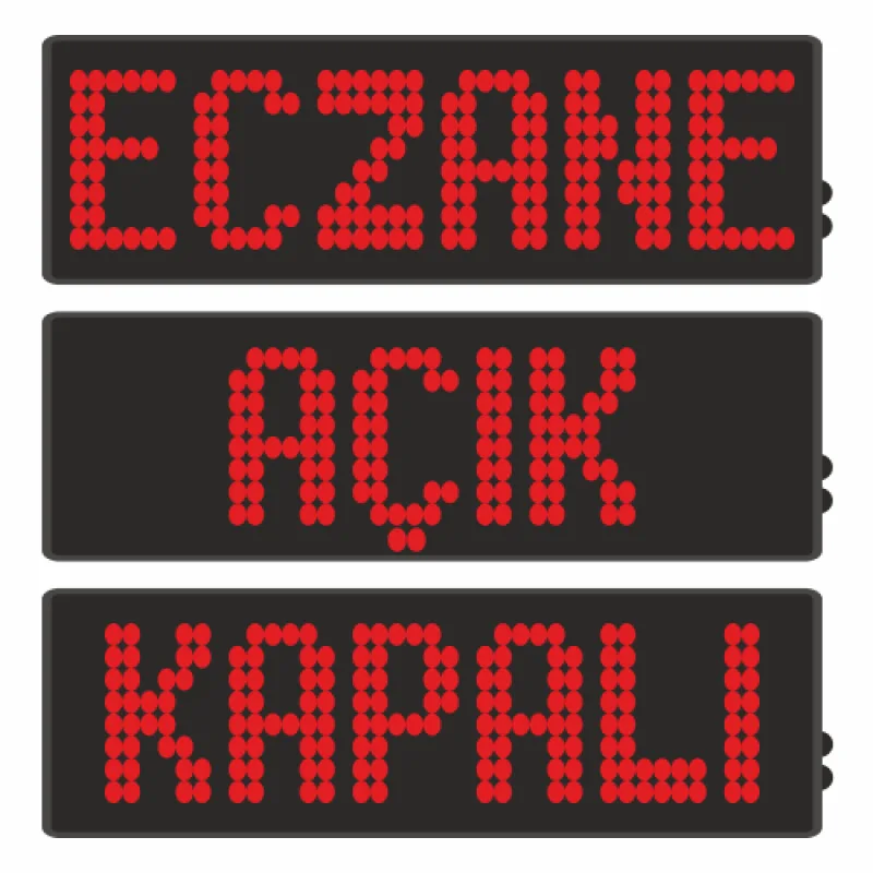 Eczane Led Tabela Açık-Kapalı 16x64CM — referans görsel — değiştirilecek