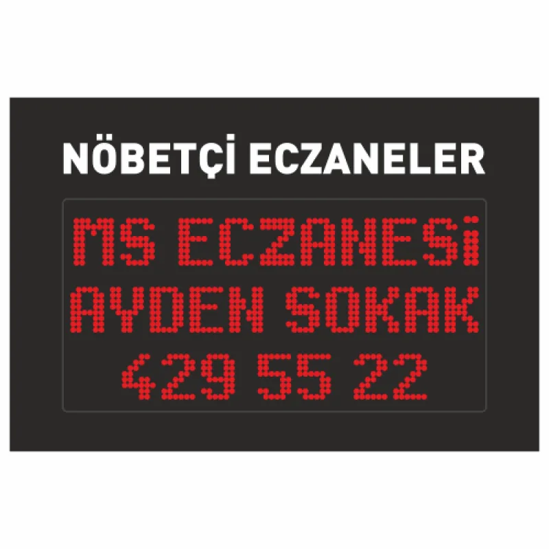 Nöbetçi Eczane Led Tabela 80x120CM — referans görsel — değiştirilecek
