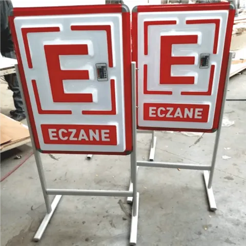 Nöbetçi Eczane Tabelası Led Işıklı ve Çakarlı — referans görsel — değiştirilecek